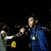 Michigan freshman Glenn Robinson III gets off the bus and walks through the crowd on Sunday, March 31. Daniel Brenner I AnnArbor.com